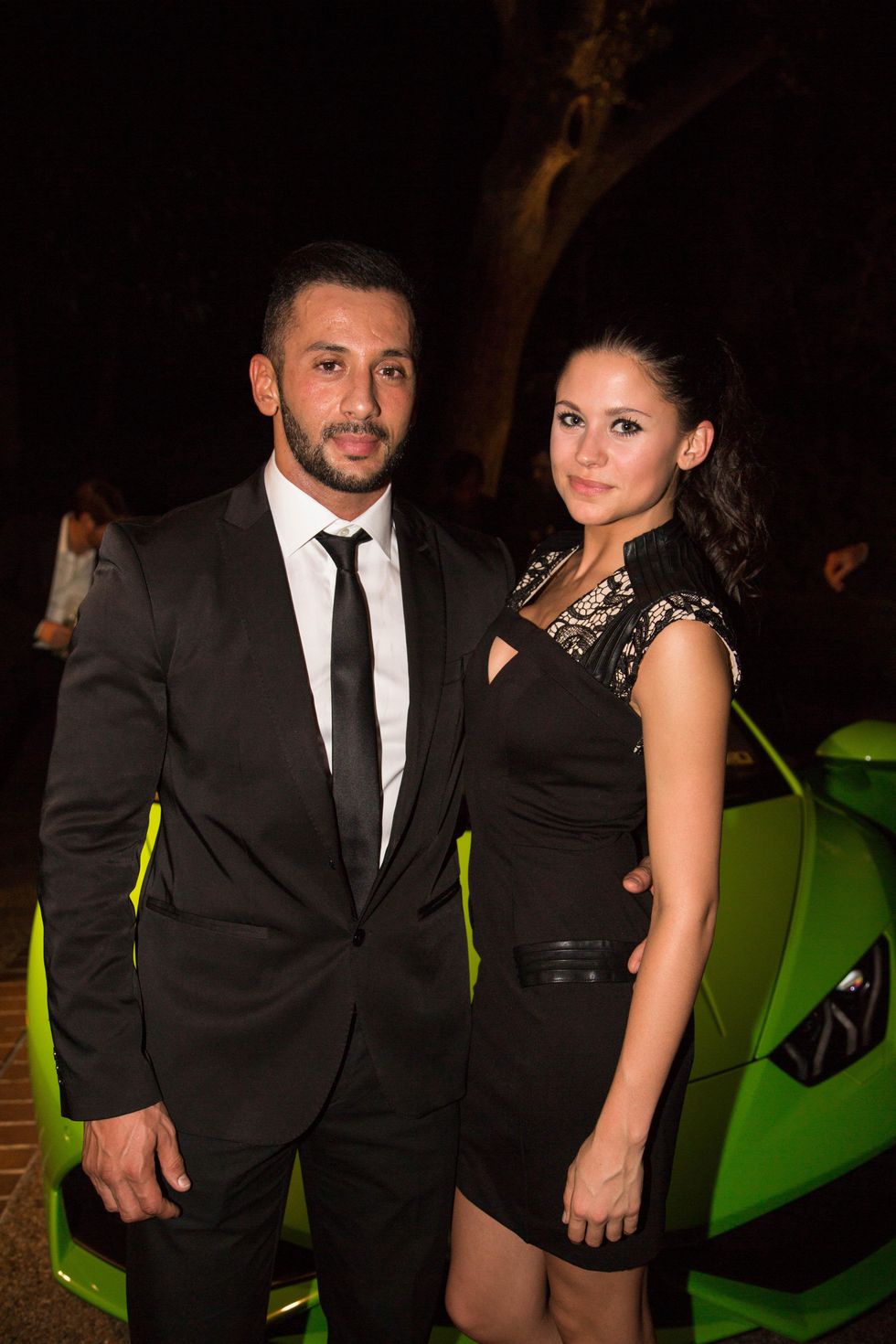 7 Gabrielle Green and Elias Alyassir at the Lamborghini party September 2014.