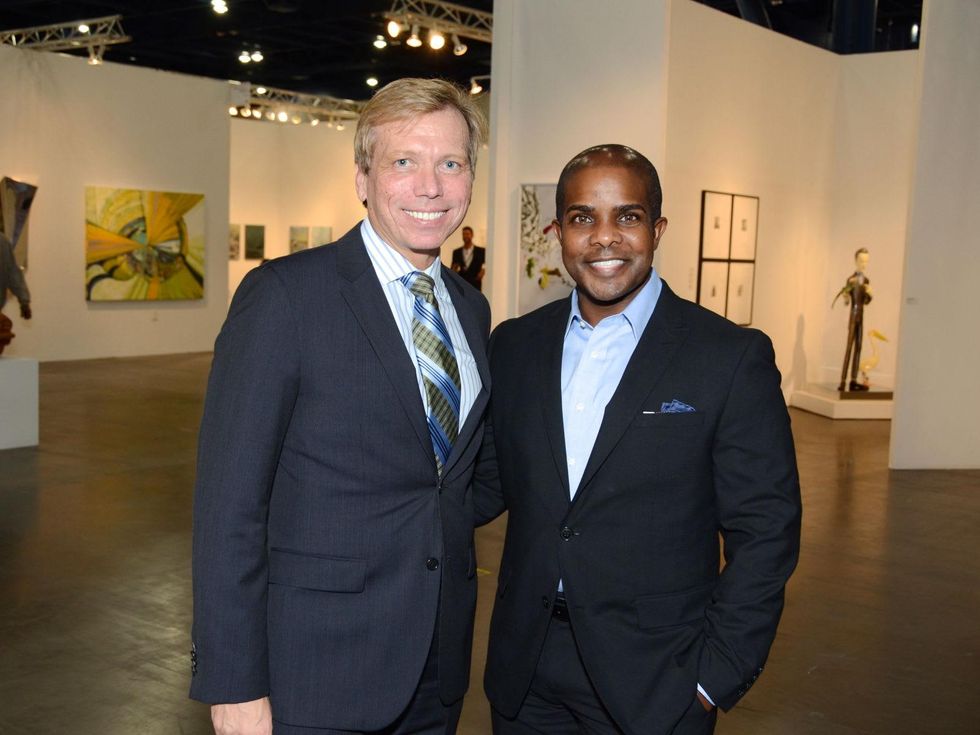 7 Jonathan Glus, left, and Alton LaDay at the Texas Contemporary Art Fair VIP opening party October 2013