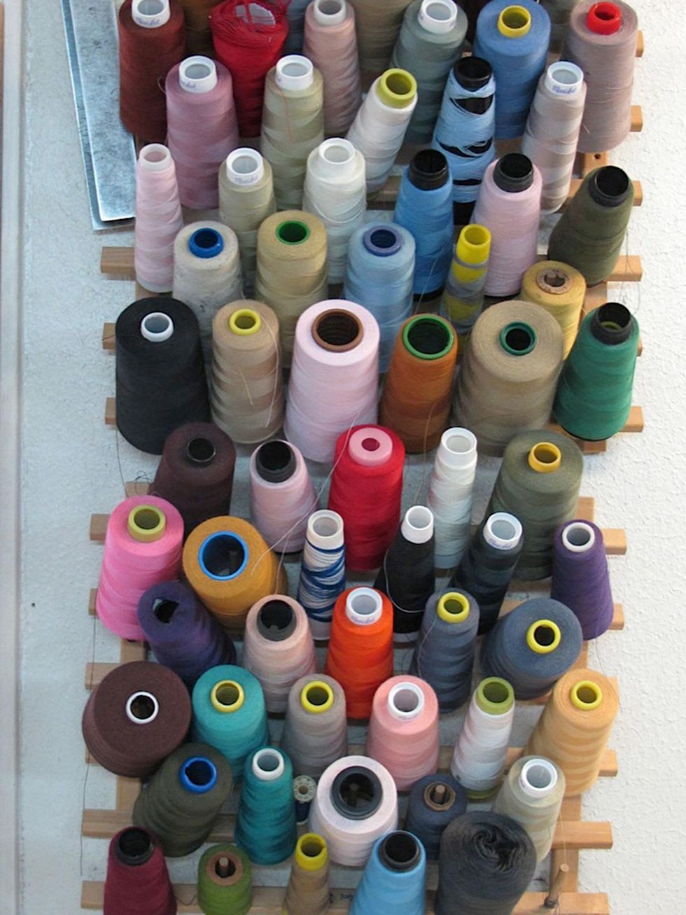 7 Katie July 2013 Jimmie's Reweaving & Alterations spools of thread