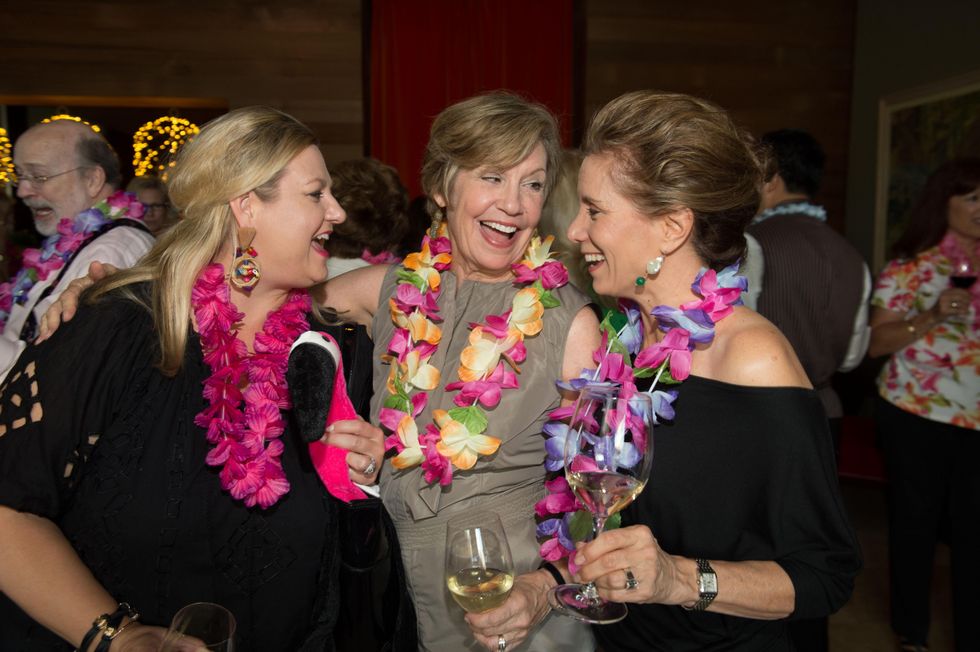 7 Katrina Arnim, from left, Lenni Burke and Mary Alice Parmet at the Flock and Flamingle event September 2014