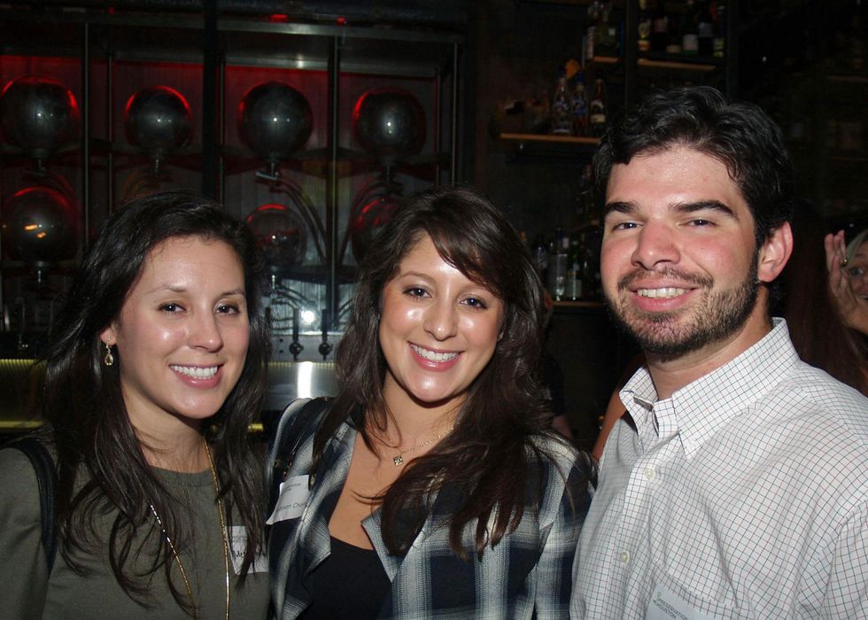 7 Meredith Chavez, from left, Madyson Chavez and Cesar Giralt at the Preservation Houston Young Professionals party November 2013