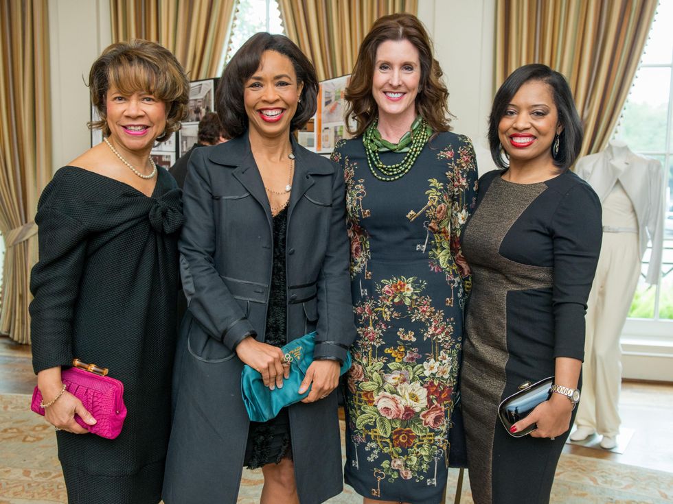 7 Merle Yarborough, from left, Gina Gaston, Phoebe Tudor and Shawntell McWilliams at the Passion for Fashion luncheon March 2015