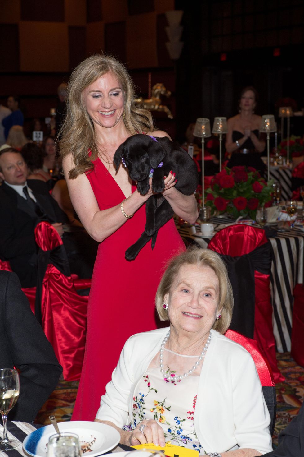 7 Michele Hobbs with Susie Q, left, and Camille Tichenor at the Covenant House Gala March 2015