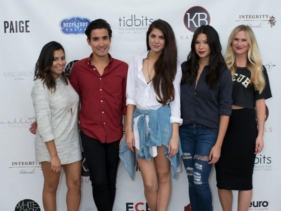 7 Mishelle Echeverria, Gabe Rafael, Jordan Newman, Kim Truong and Ricki Lee Mercer at the KB Kasuals party September 2014