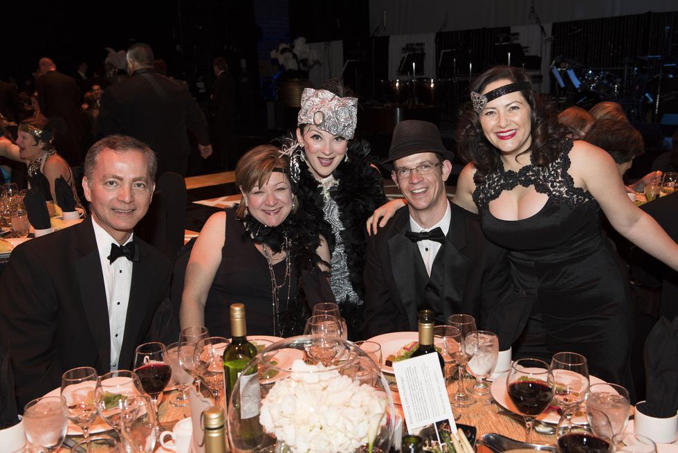 7 Richard and Carlie Yoo, from left, 1920s actor, Jonathan Godfrey and Ana Trevino-Gonfrey at the Mercury Gala 2015 March 2015