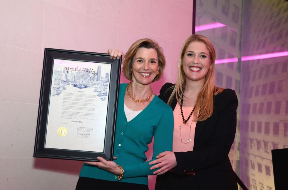 7 Sallie Krawcheck, left, and Jennifer Roosth at the Ellevate launch March 2015