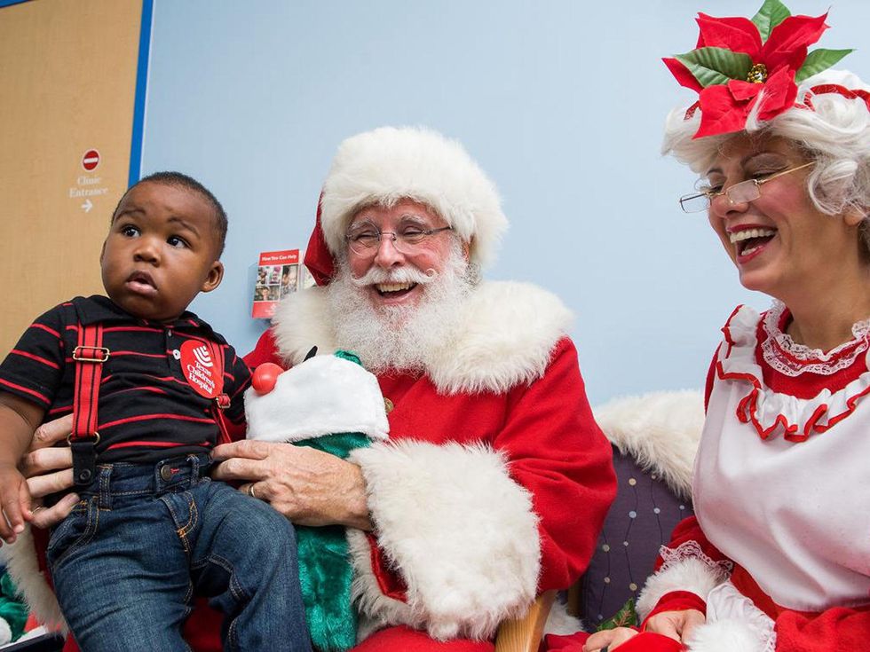 7 Santa at Texas Children's Hospital December 2013