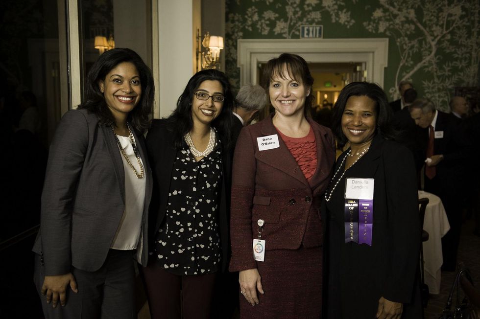 7 Stephanie Bundage, from left, Monica Karuturi, Dana O\u2019Brien and and Daniella Landers at the Houston Bar Association Harvest Celebration November 2014