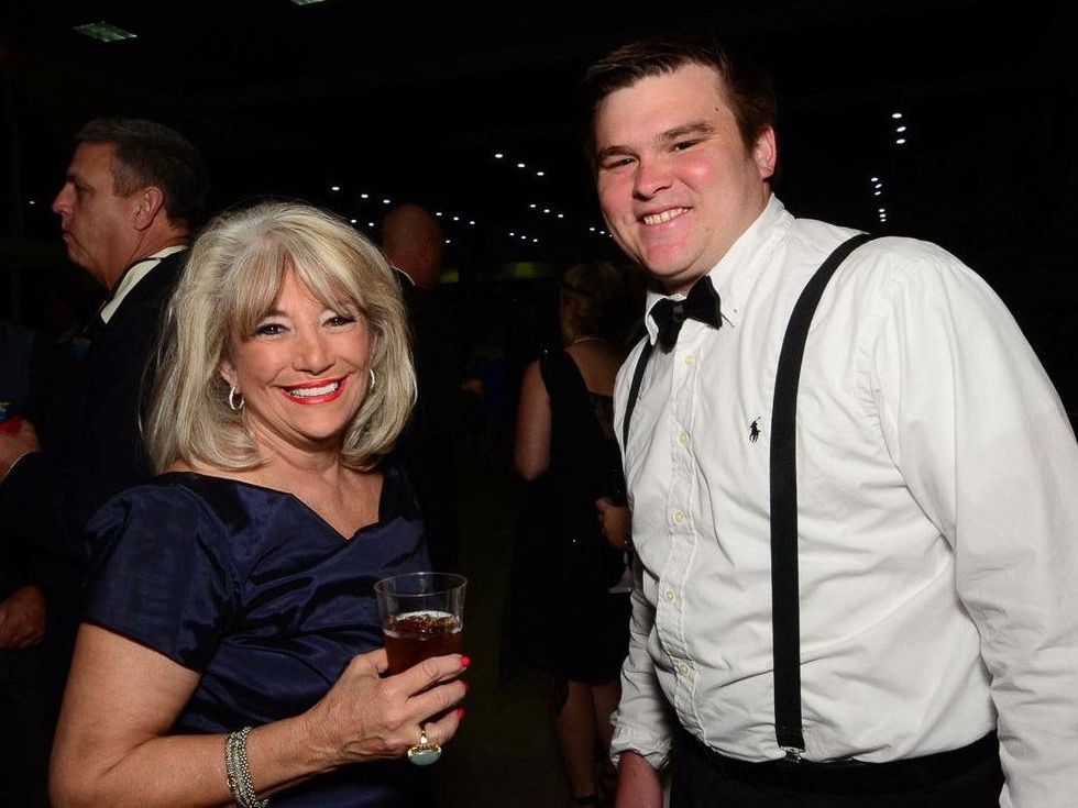 70 Ann Woodroof and Josh Guderyon at the Fellas and Flappers Sunshine Kids event October 2013