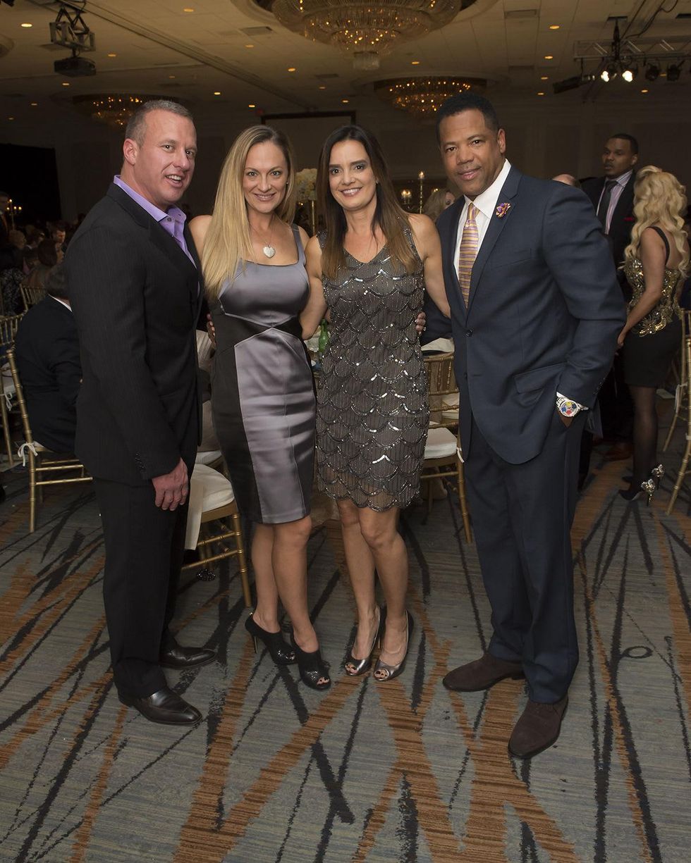 7034 Rom and Rachel Regan, from left, and Deneille and Grayland Noah at Una Notte in Italia November 2014