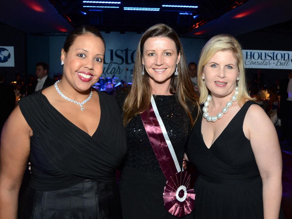 73 Gemma Allman, from left, Diane Miller and Heather Browne at the Consular Ball October 2013