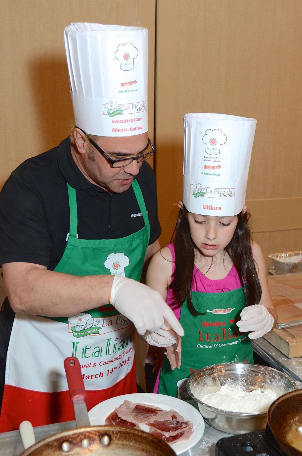 76 Alberto Baffoni and Chiara Cattano at Tutti ai Fornelli de La Piccola Cucina March 2015