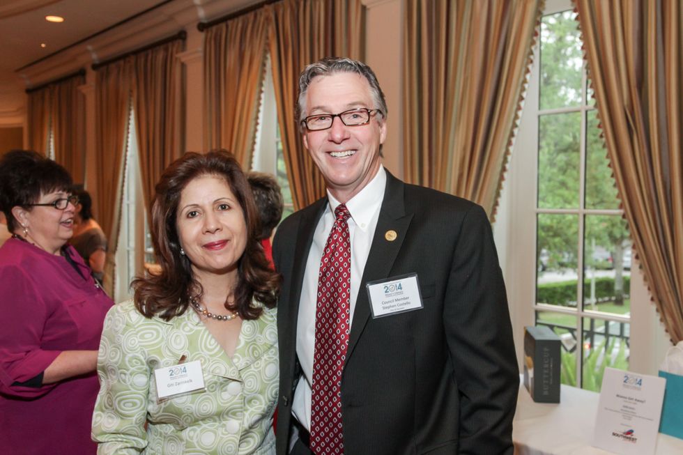 7762 Giti Zarinkelk and Stephen Costello at the Mayor's Literacy Breakfast May 2014