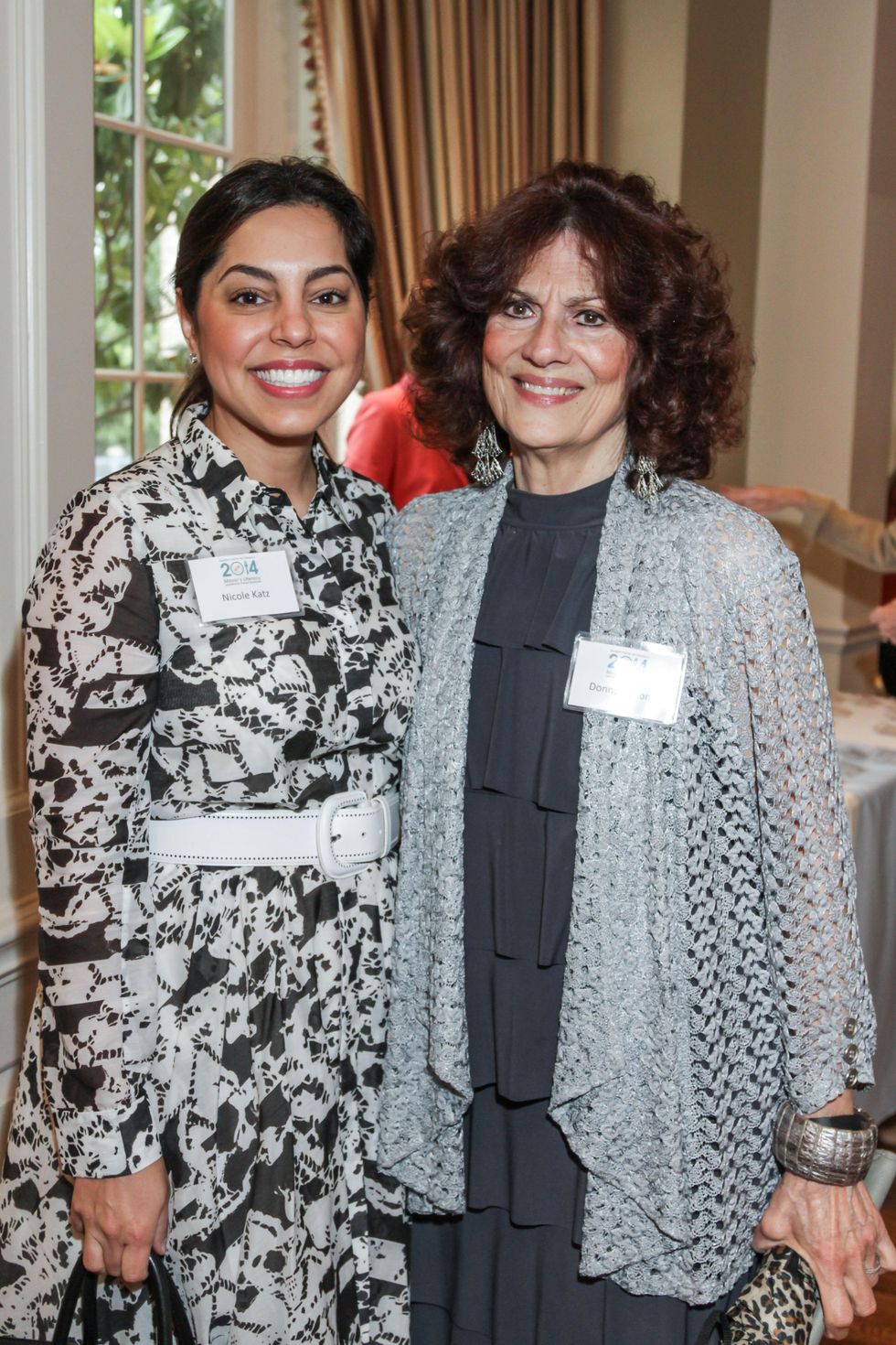 7832 Nicole Katz, left, and Donna Vallone at the Mayor's Literacy Breakfast May 2014
