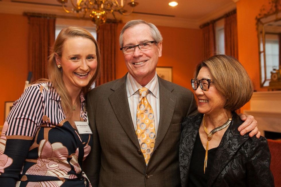 8 Bevin Dubrowski, from left, Edgar Browning and Deborah Bay at the Houston Center for Photography Print Auction February 2014