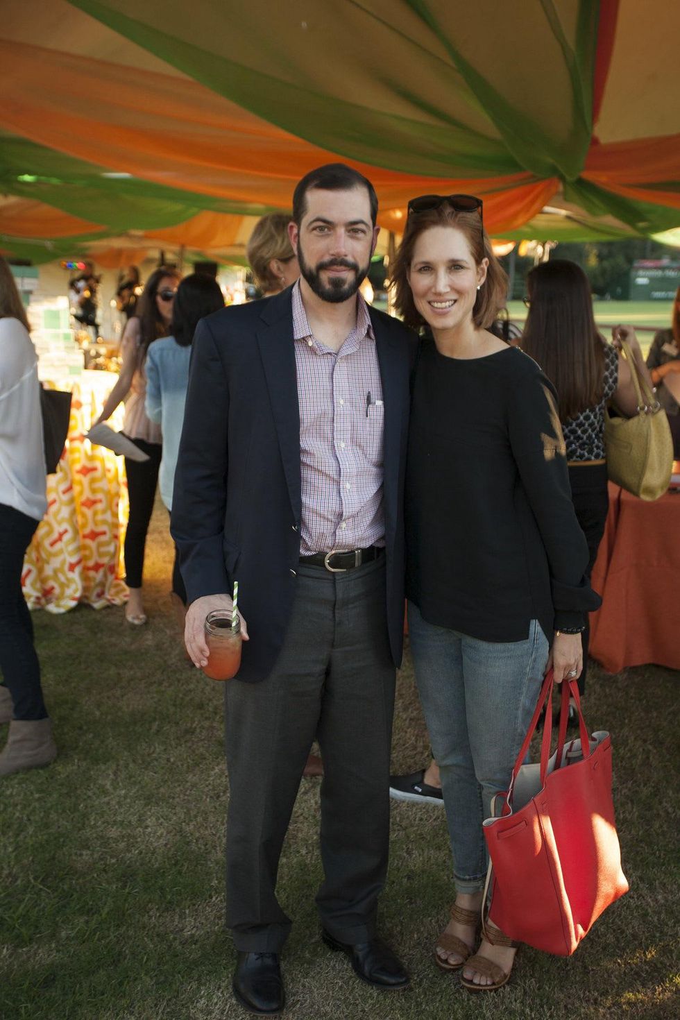 8 Christopher and Carolyn Dorros at the Toss for Texas Children's Hospital October 2014