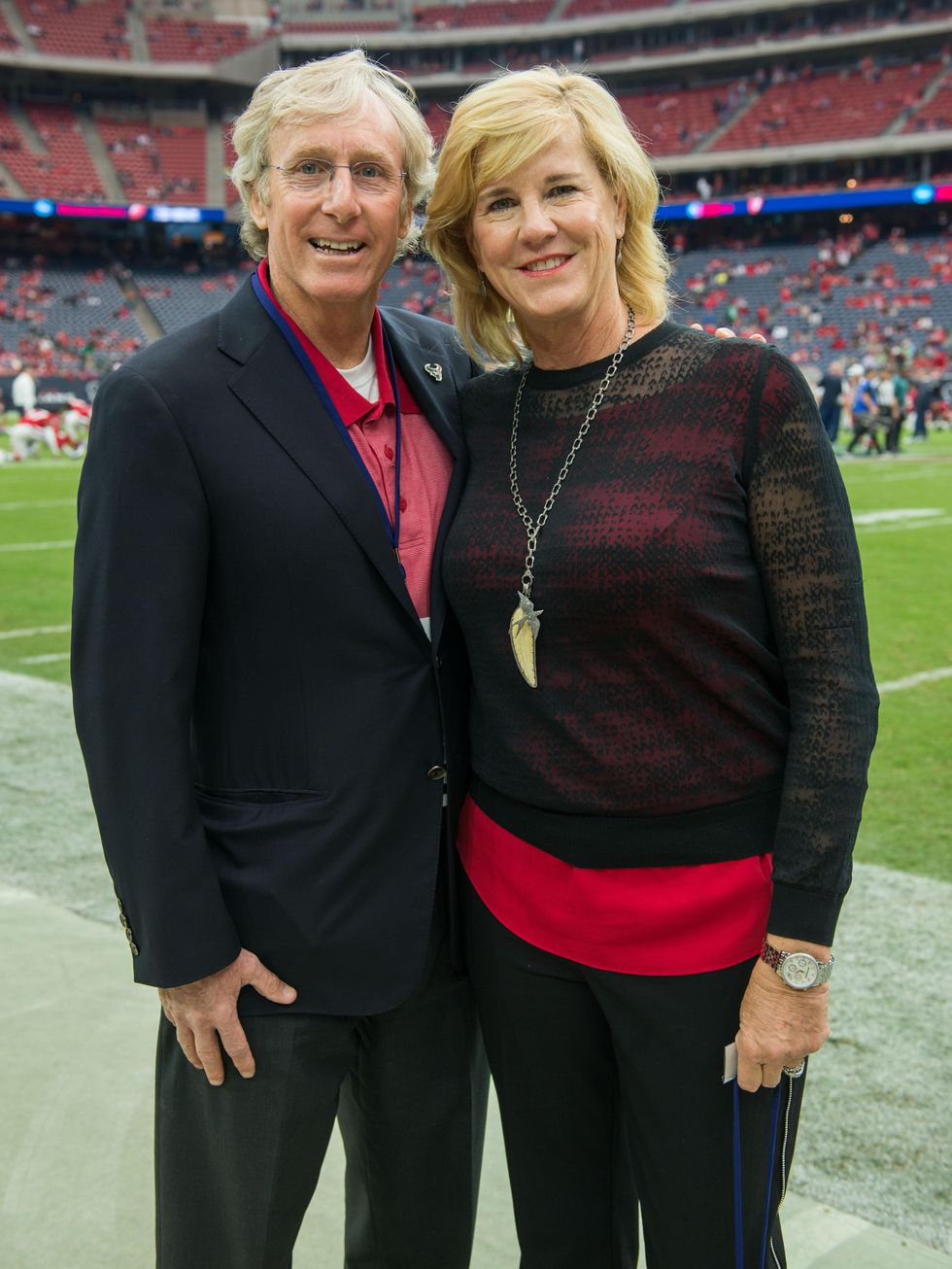 8 Clark and Laurie Kemble at the Texans vs. Eagles sideline party November 2014