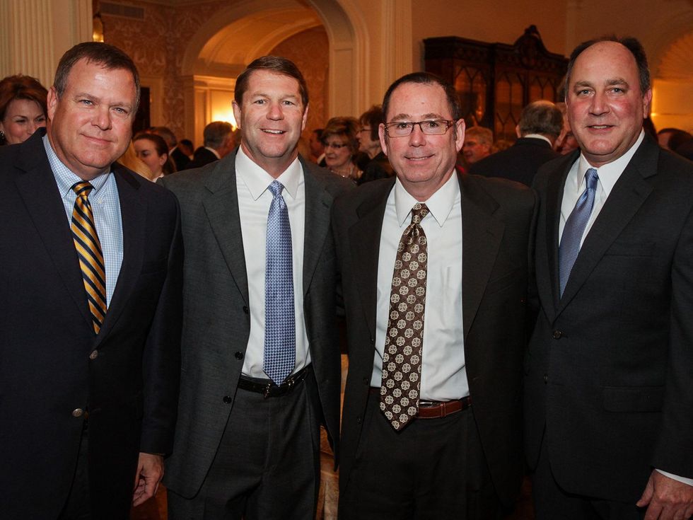 8 David Trice, from left, Bret Aldridge, Joey Dupuis and Jerry Foyt at the Men of Distinction kick-off party February 2014