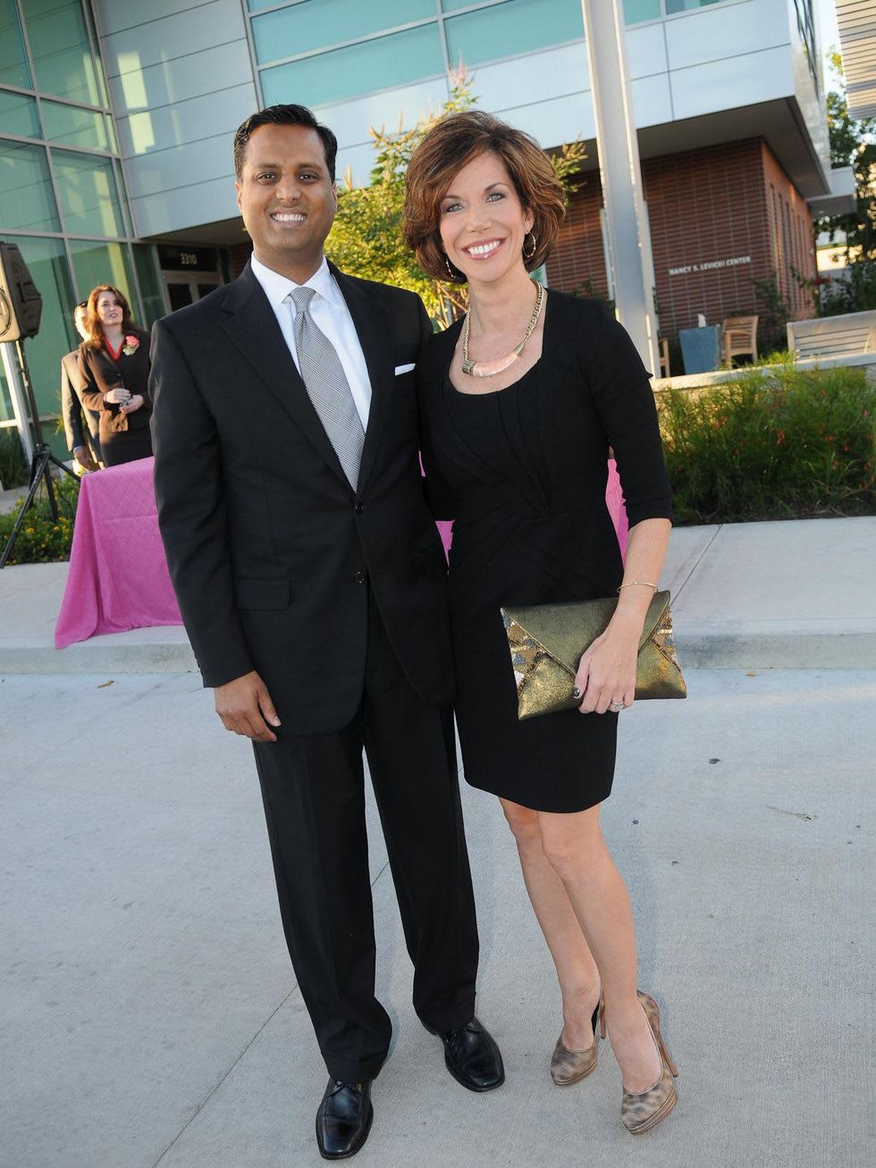 8 Dr. Aashish Shah and Roseann Rogers at the Dress for Success 15th anniversary party October 2013