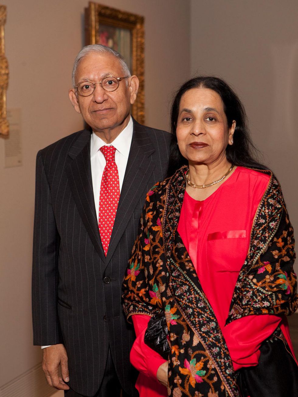 8 Durga and Sushila Agrawal at the MFAH Impressionism dinner December 2013