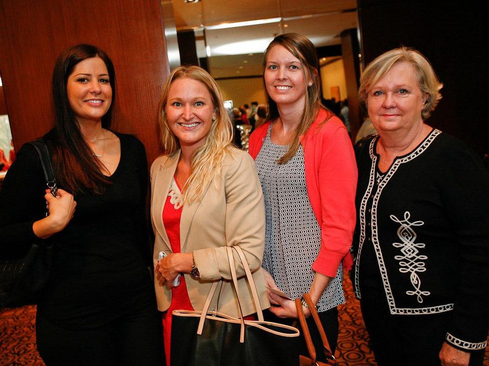 8 Erin Marzouki, from left, Ellen Pennington, Melissa Stevenson and Shana Oliver at the Celebration of Champions luncheon October 2013