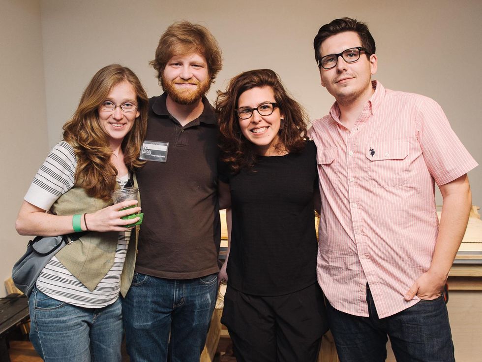 8 Houston Design Fair kick-off party April 2013 Katie Wunne, Tony Garbarini, Jenny Lynn Weitz, Dan Szymanowski