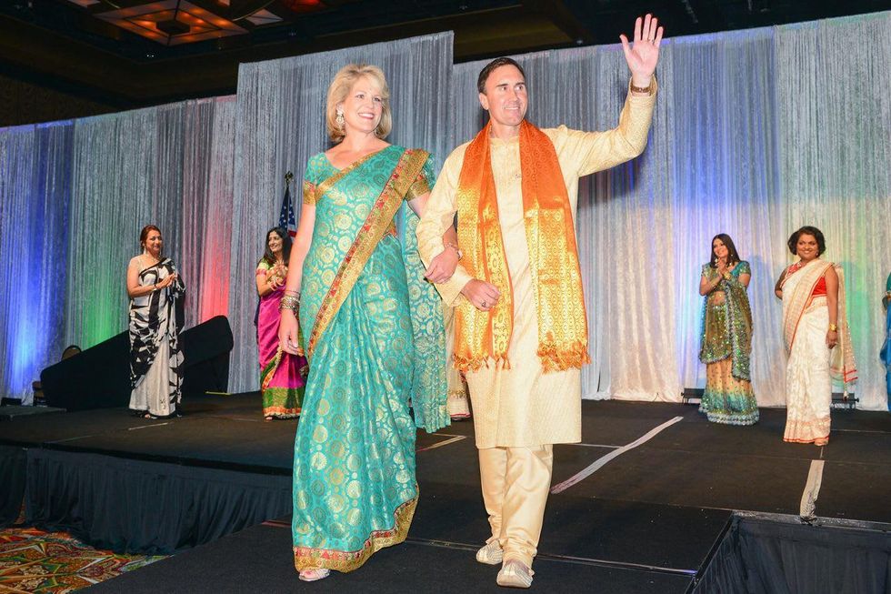 8 Indo-American Chamber of Commerce Gala August 2013 Nancy Olsom and U.S. Rep. Pete Olson