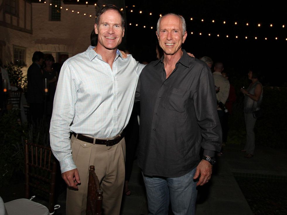 8 James Bell, left, and Michael Clark at the Laurie Anderson Dinner + Mitchell Artist Lecture September 2014