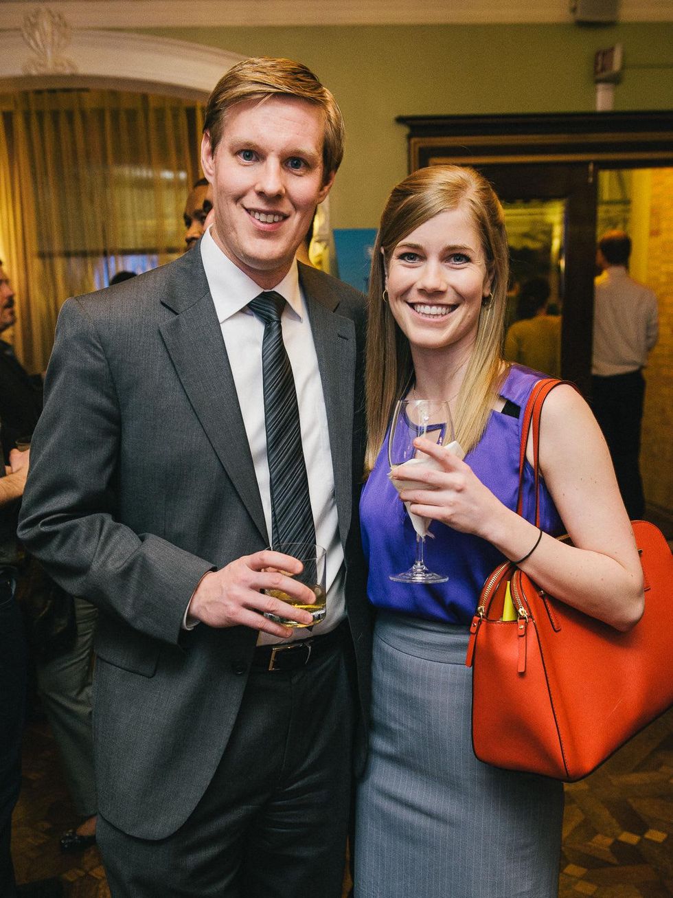 8 Joel Towner and Anna Wiliams at the CultureMap Social at La Colombe d'Or February 2014