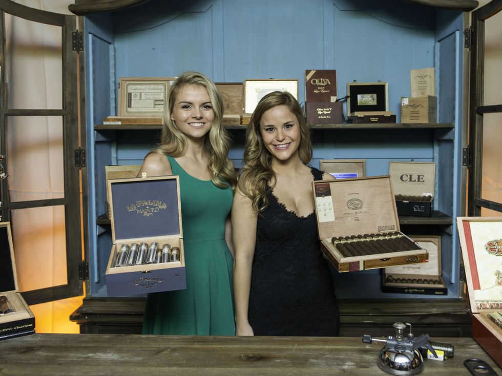 8 Katie Dillard, left, and Julia Picou at the Valobra party December 2014