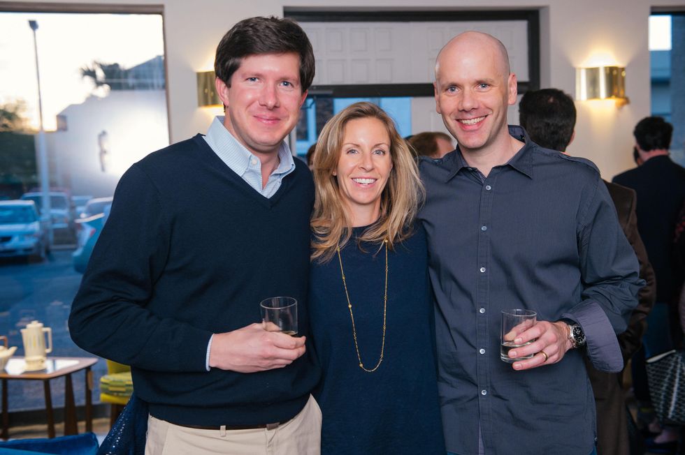 8 Kevin and Elissa Lorenzen, from left, with John Werhrle at the Lynn Goode Vintage opening reception March 2014