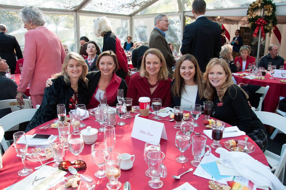 8 Mary Emerson, from left, Lori Gobillot, Kathleen Holt, Susan Watt and Alecia Lawyer at the ROCO Yuletide Concert at Bayou Bend December 2014