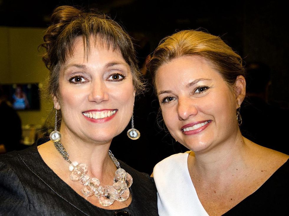 8 Opera in the Heights party September 2013 Lizz Martin and Kelly Mathena