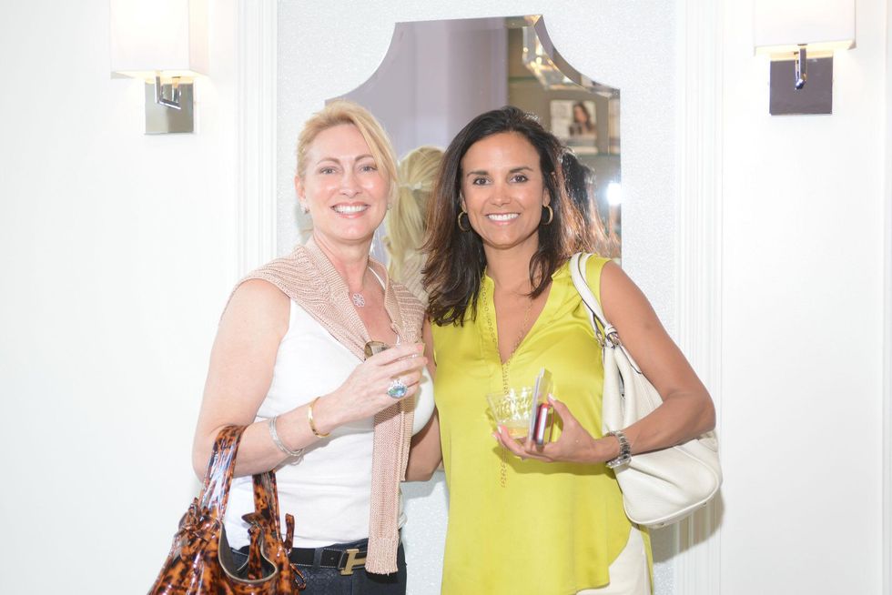 8 Shanoah Scherfenberg, left, and Veronica Roa at the Brush & Blush Blow Dry Bar party June 2014