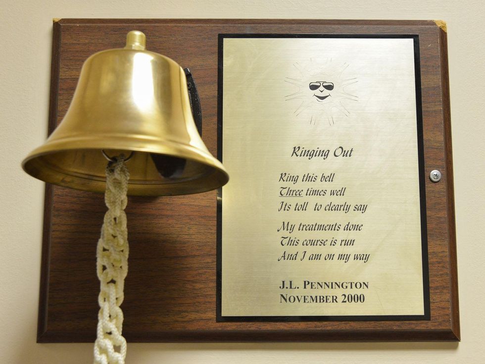 8 Shelby is a fighter ringing the bell after cancer treatment October 2013