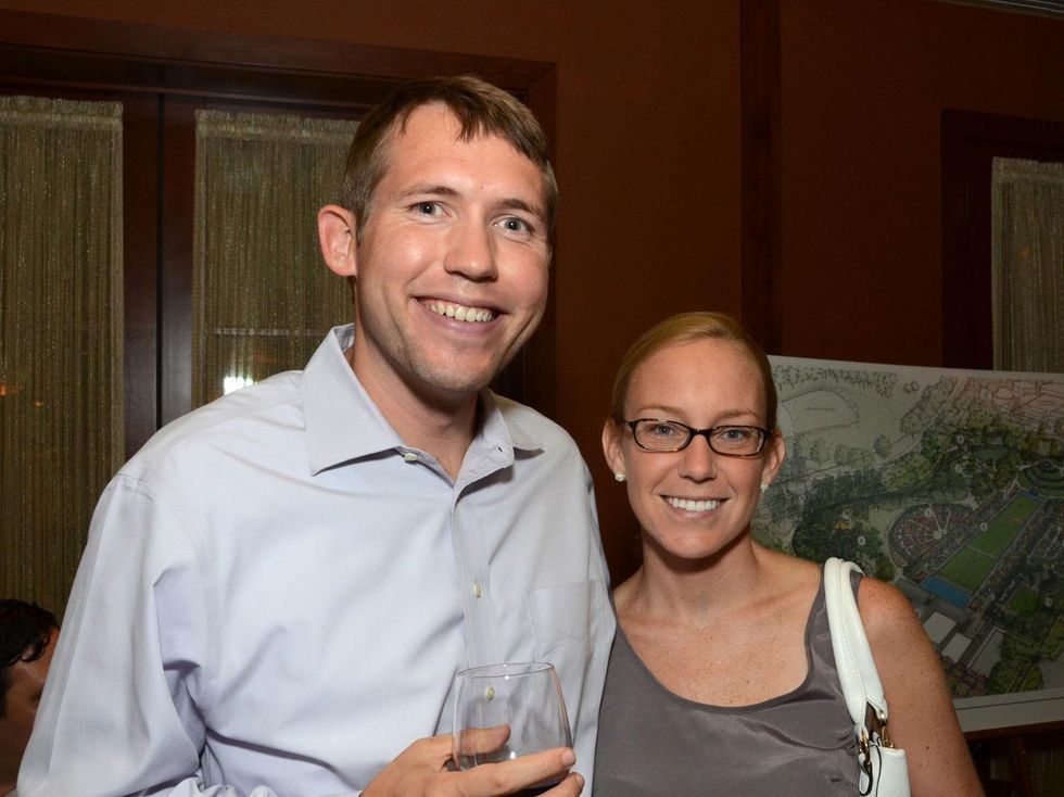 8 Urban Green happy hour August 2013 Scott Brown, Jessica Brown