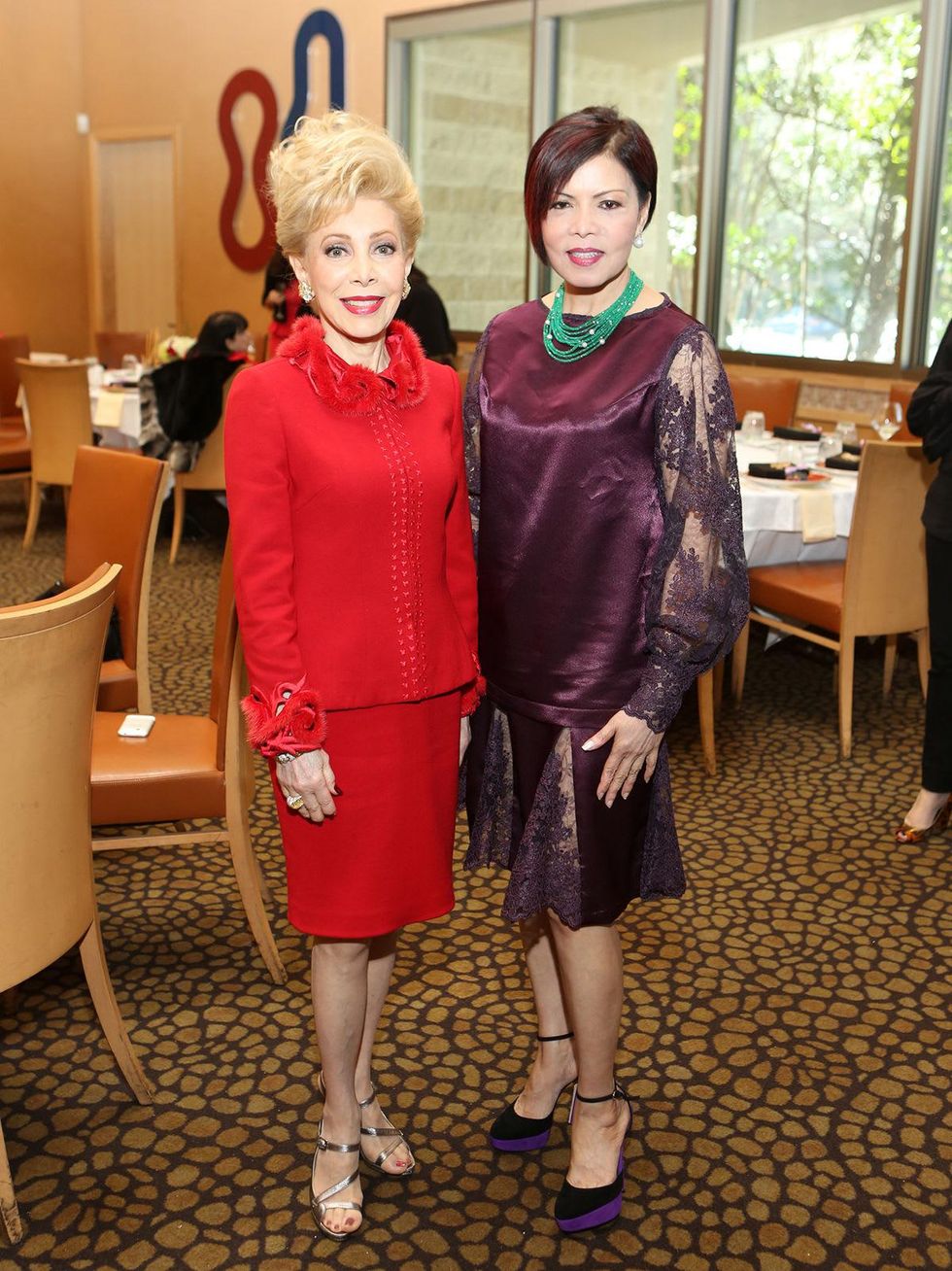 88 Margaret Alkek Williams, left, and Nini Hale at the Houston Grand Opera Ball luncheon February 2014