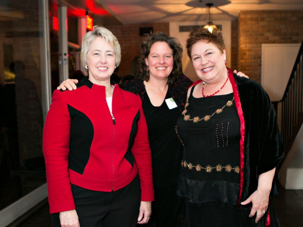 88 Mayor Annise Parker, from left, Shellye Arnold and Tina Sabuco at the Memorial Park Conservancy Gala February 2014