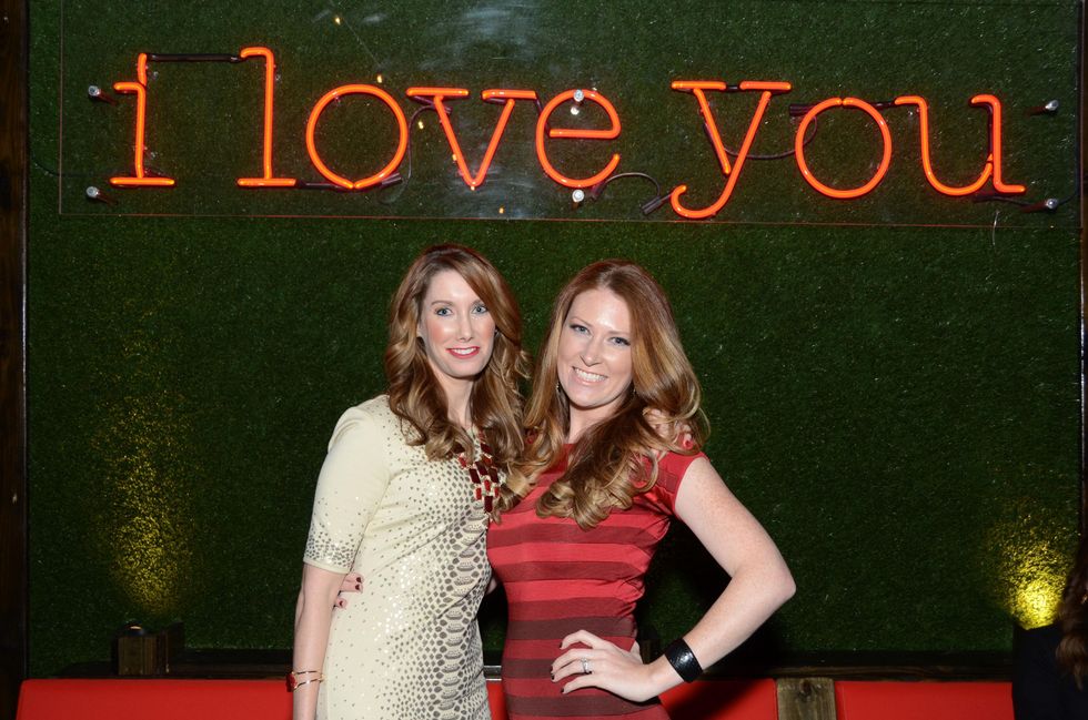 9 53 Tracy Ladeveze, left, and Tiffany Hawthorne at the American Heart Association Bachelor Party February 2014