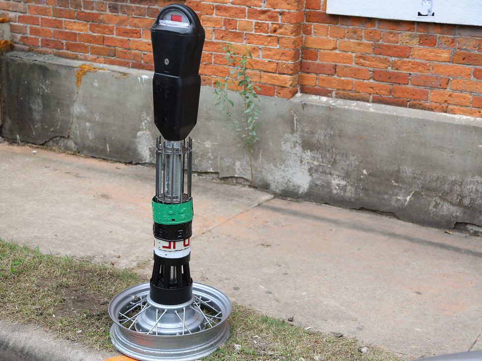 9 art parking meters Houston October 2013