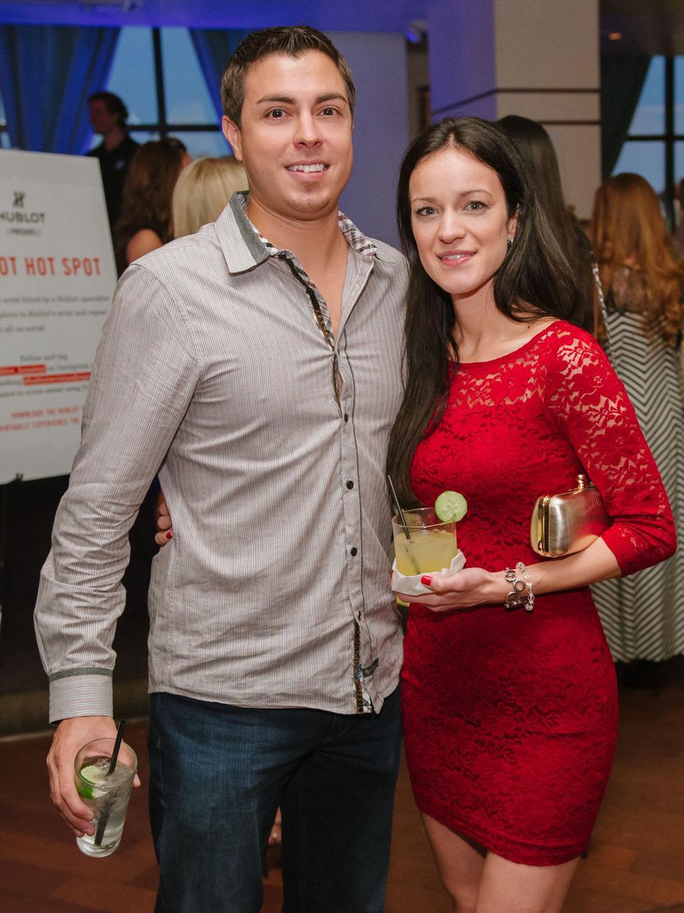 9 Eric Rozelle and Jana Knezevic at the CultureMap Social at Saint Genevieve October 2013