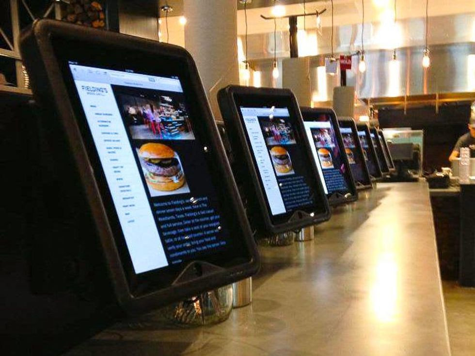 9 Fielding's Wood Grill in The Woodlands October 2013 iPad bar