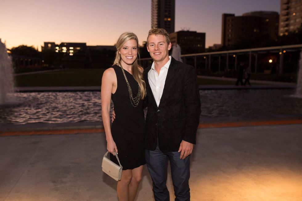 9 Holly Smith and Austin Alvis at the Hermann Park Centennial Gardens inaugural dinner October 2014