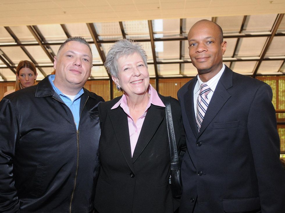 9, Homeless Coalition luncheon April 2013 Joe Fuentes, Caroline Zorn Pickens, Dana Hogan