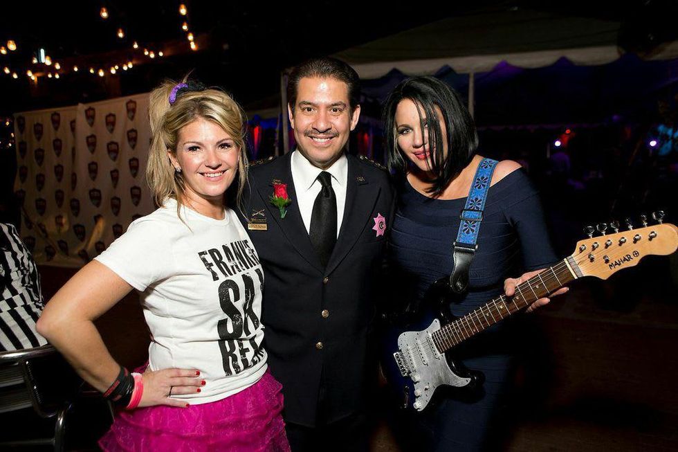 9 Jenna Jackson, from left, Adrian Garcia and Kristi Schiller. at the K9s 4 Cops benefit November 2014