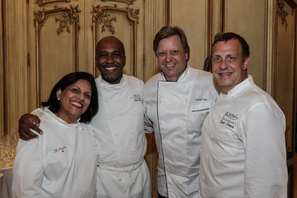 9 Kiran Verma, from left, Elliott Kelly, Mark Cox and David Denis at the AVDA Home Safe Home event October 2014