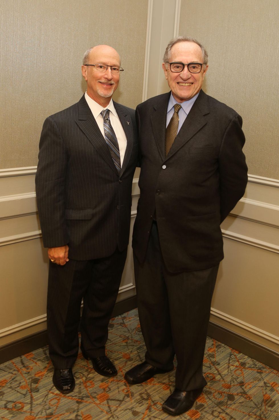 9 Mark Mucasey, left, and Alan Dershowitz at the Guardian of the Human Spirit luncheon November 2014