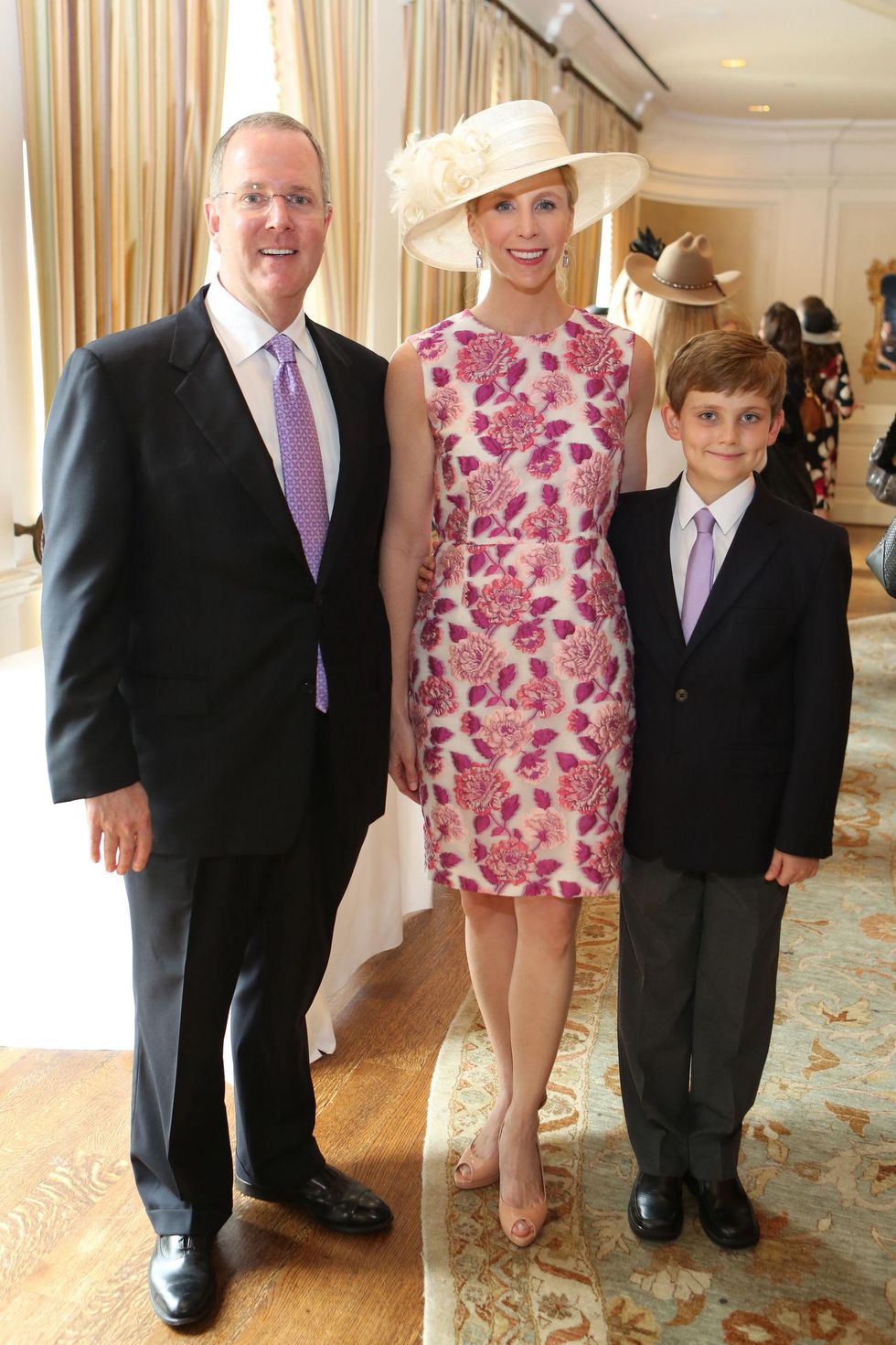 9 Richard and Heather Holmes and Ethan Holmes at Hats Off to Mothers luncheon March 2015