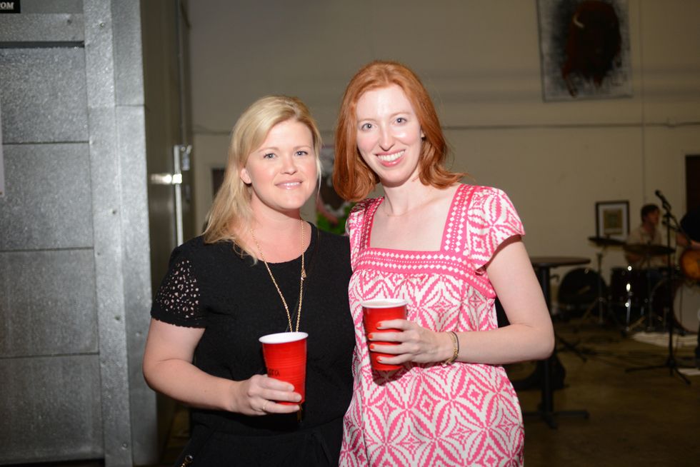 9. Sara Schleicher, left, and Charlotte Cameron at the Bayou Preservation Association Herons party June 2014