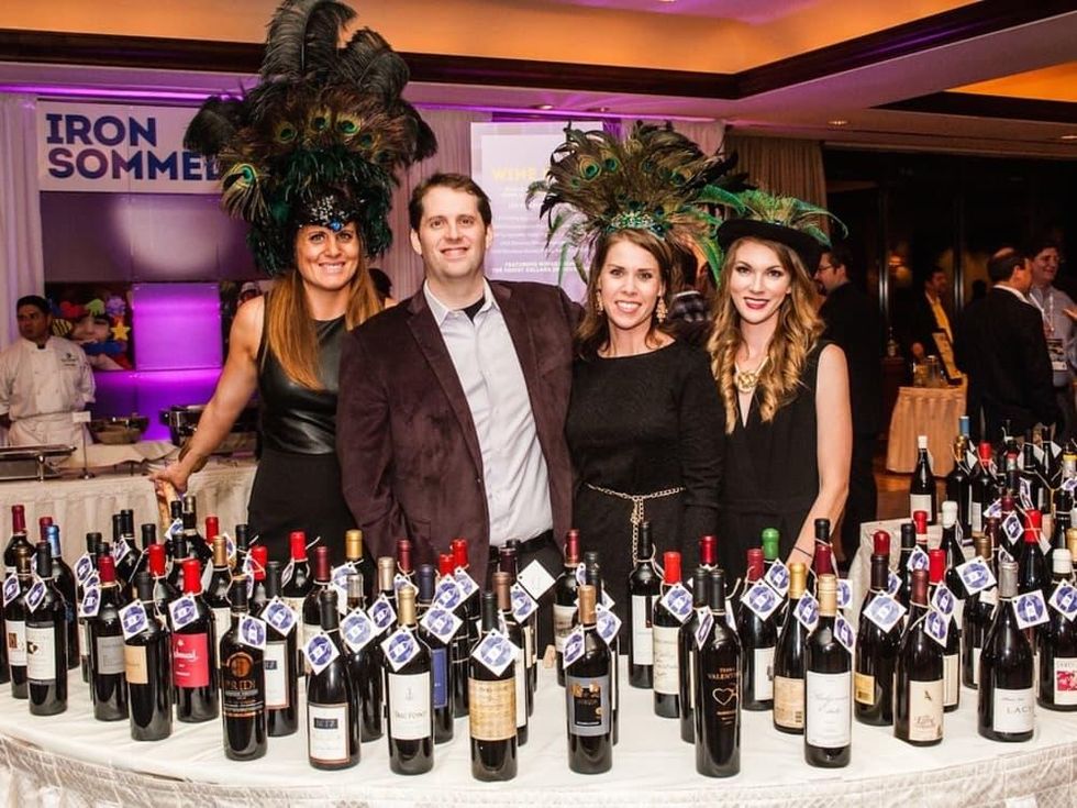 9 Sean Beck and Jillian Nel with the Iron Sommelier Wine Pull team at The Periwinkle Foundation's Iron Sommelier October 2014
